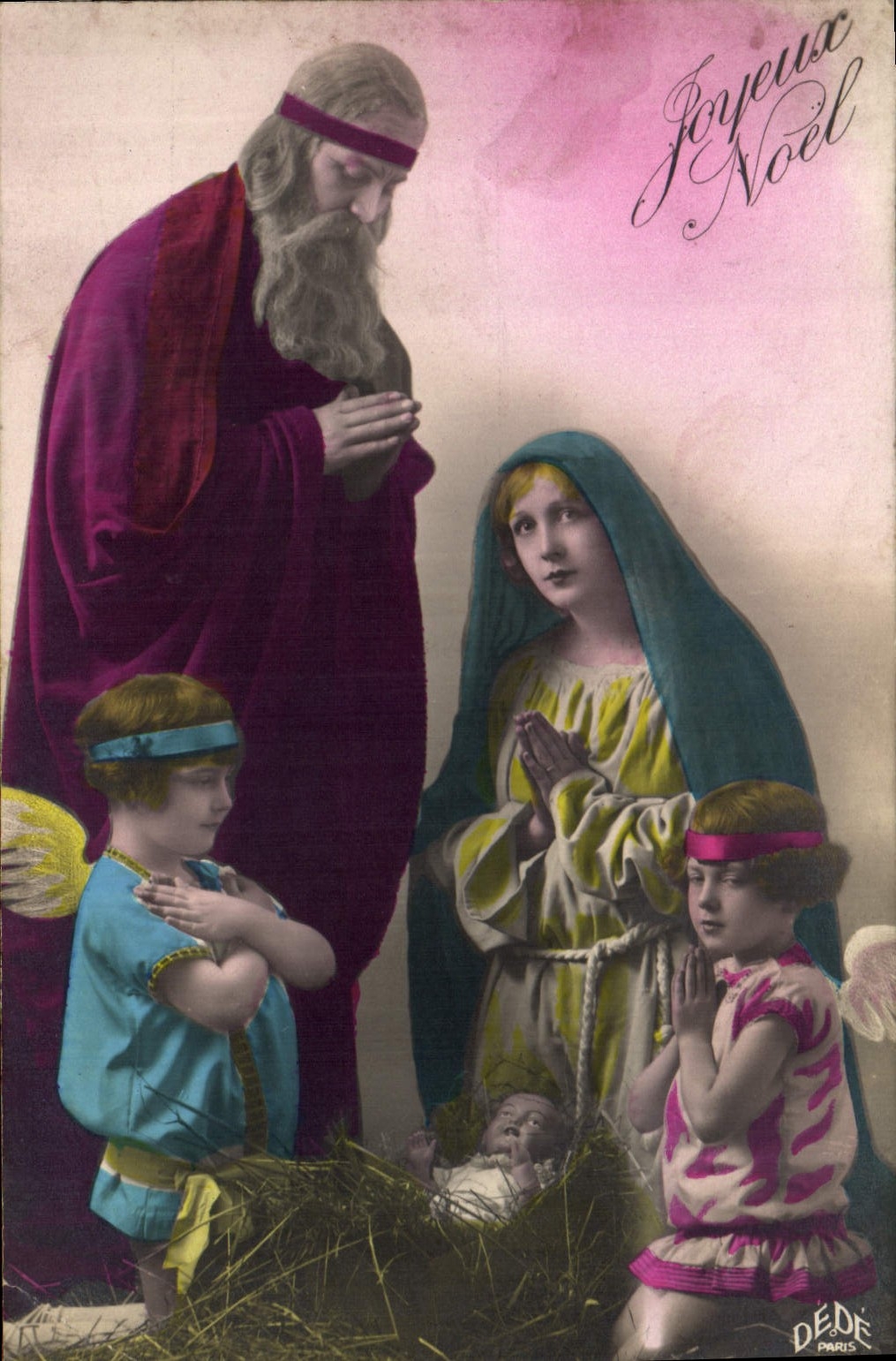 CPA Fantaisie Poupee Joyeux Noel Ange