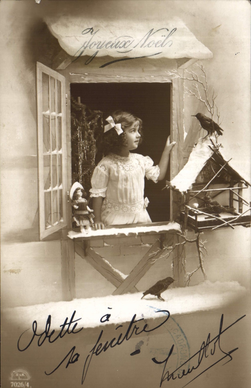 CPA Fantaisie Poupee  Joyeux Noel 