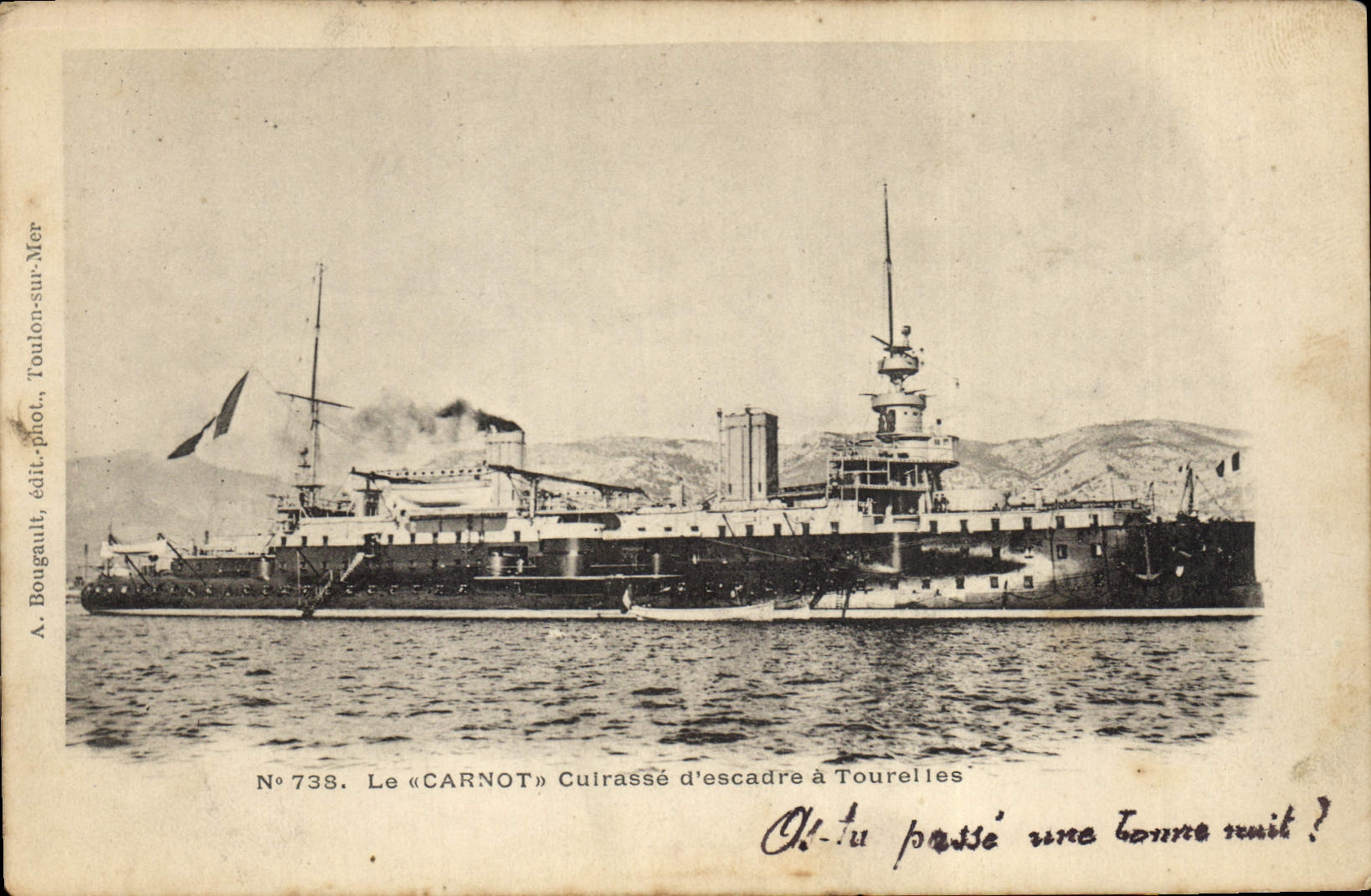 CPA Bateau de GuerreLe Carnot Cuirasse d'escadre a Tourelles 