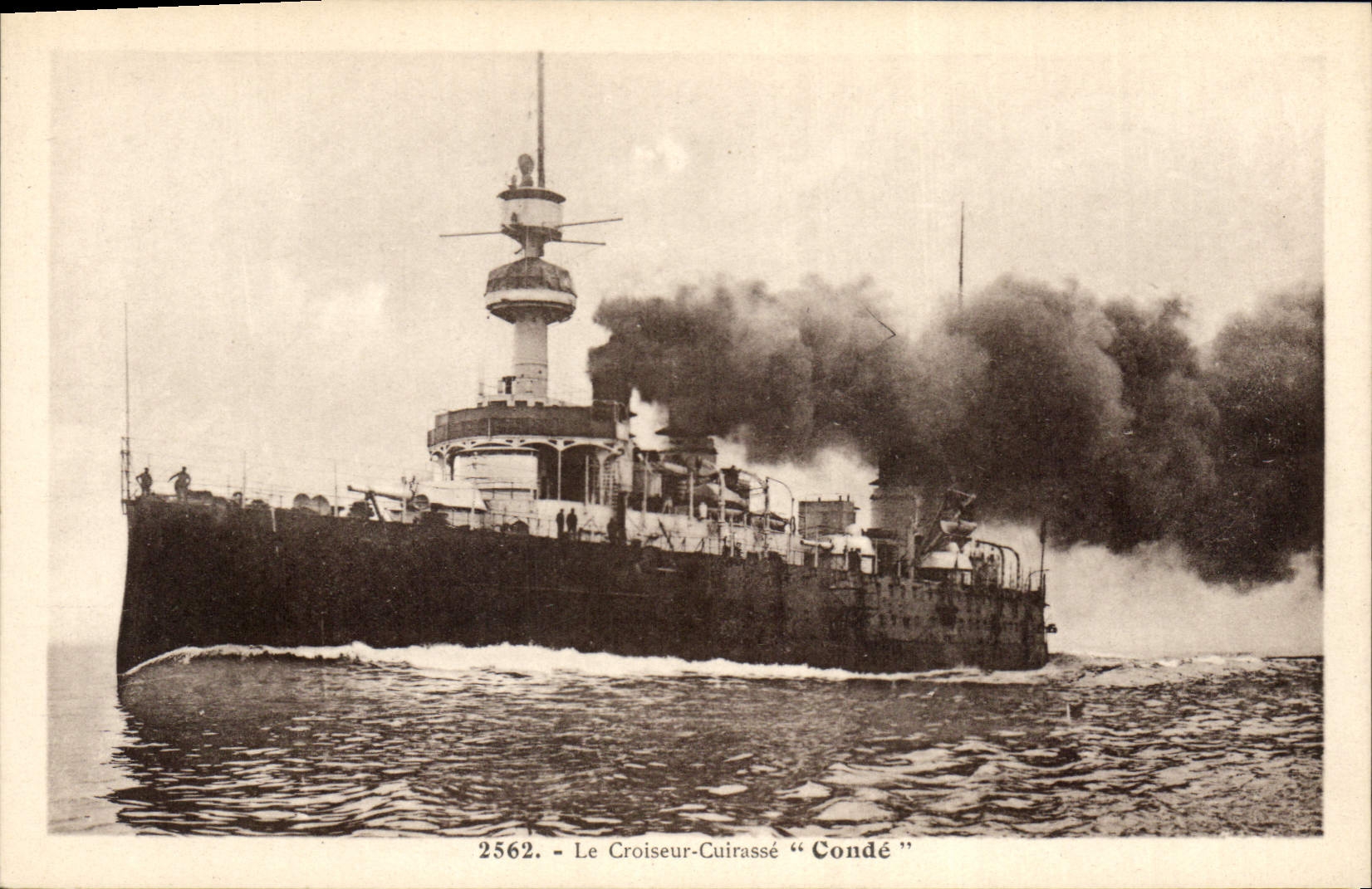 CPA Bateau de GuerreLe Croiseur Cuirasse Conde 