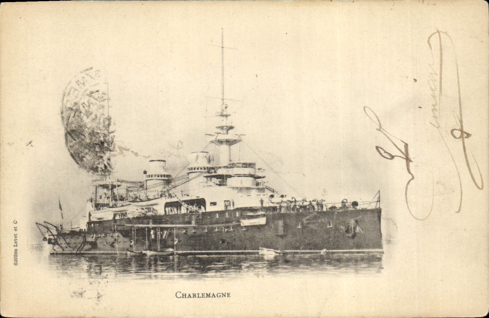 CPA Bateau de GuerreCharlemagne 