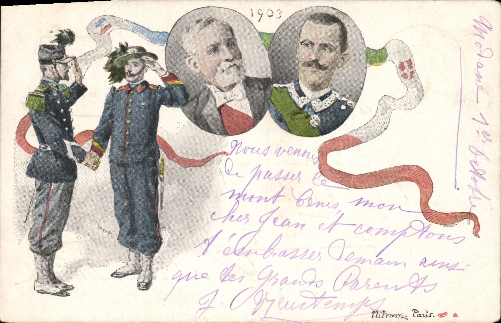 CPA Militaria 1903 France Italie