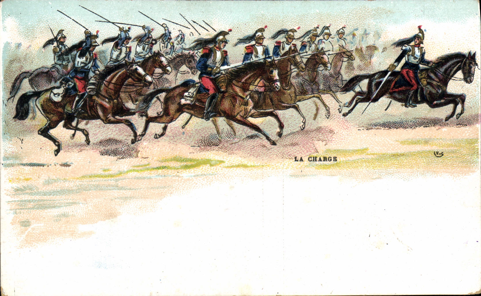 CPA Militaria La Charge 