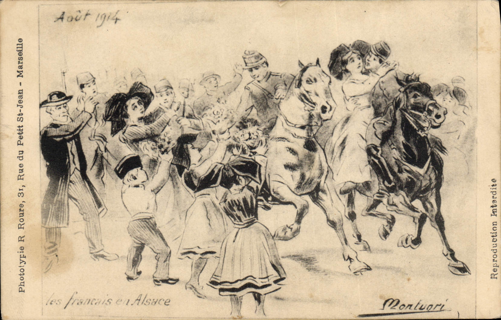 CPA Militaria Les francais en Alsace