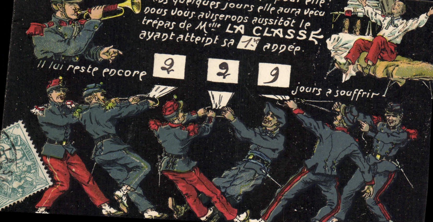 CPA Militaria Nous vous aviserons aussitot le trepas de Mlle La Classe avant atteint sa 1re annee Il