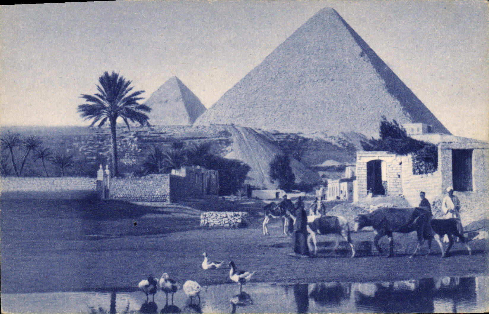 CPA Egypt Egypte Mission d'Afrique La Pyramide de Kheops