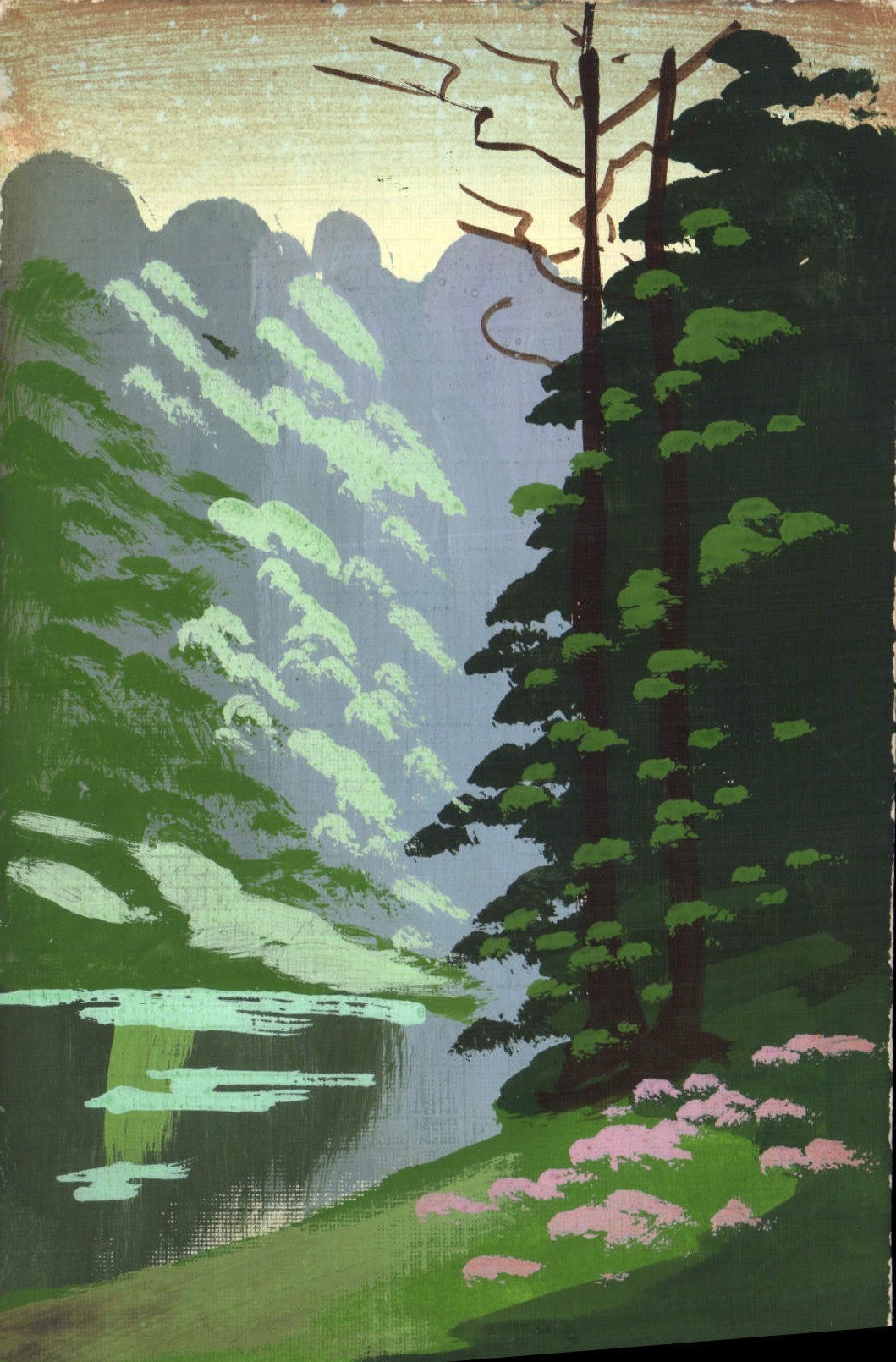 CPA Fantaisie (dessin a la main) Foret