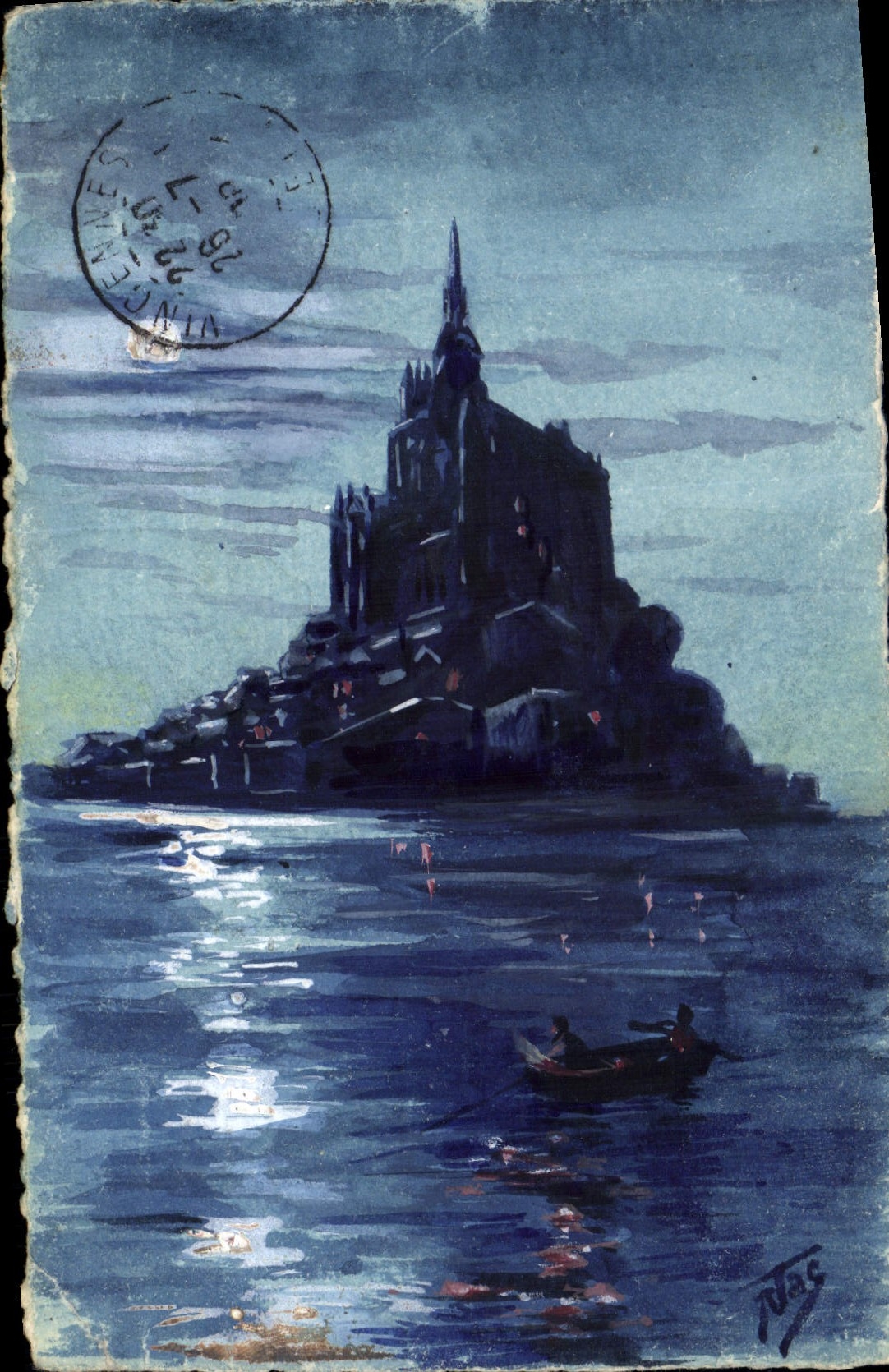 CPA Fantaisie (dessin a la main) Mont Saint Michel Manche