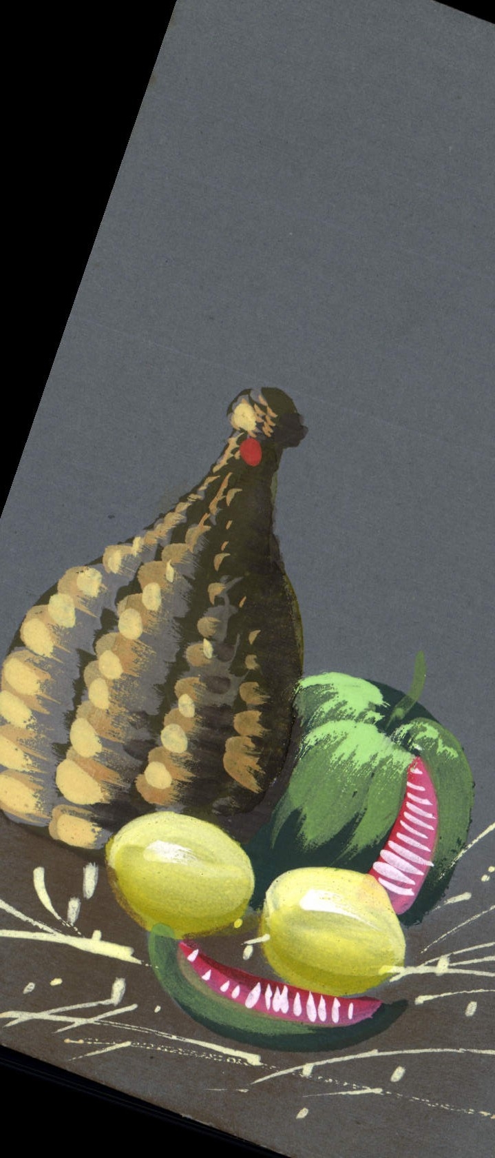 CPA Fantaisie (dessin a la main) Nature morte 