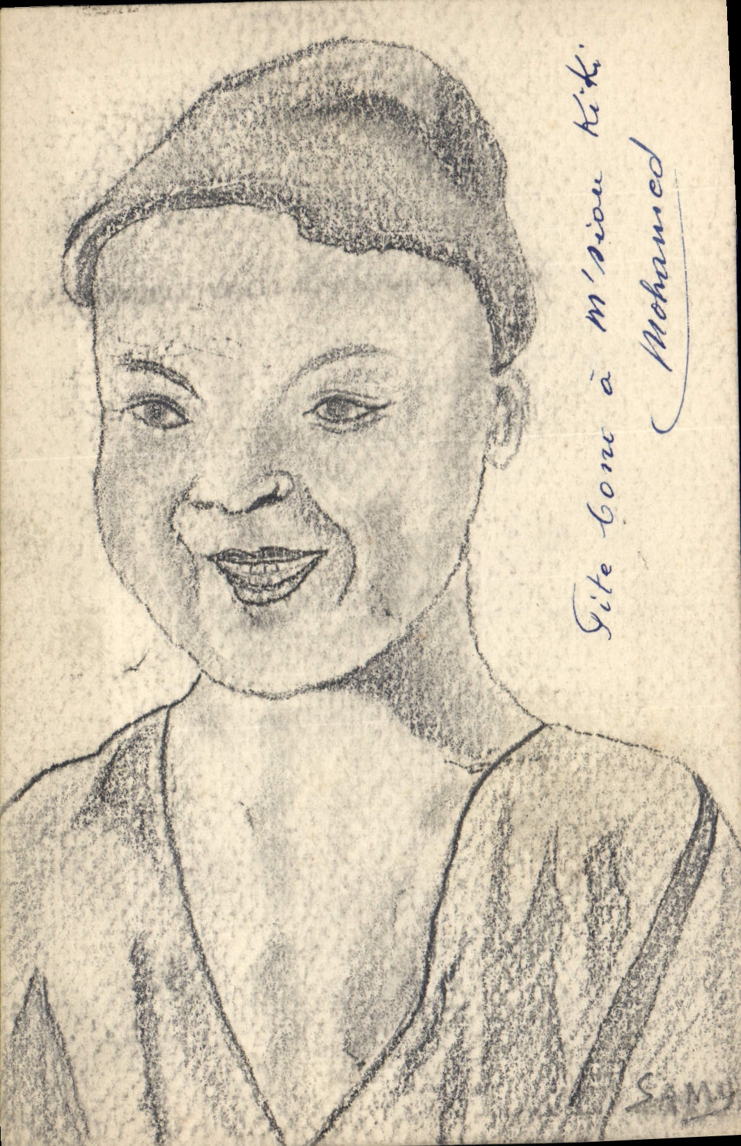 CPA Fantaisie (dessin a la main) Enfant Mohamed Afrique du Nord