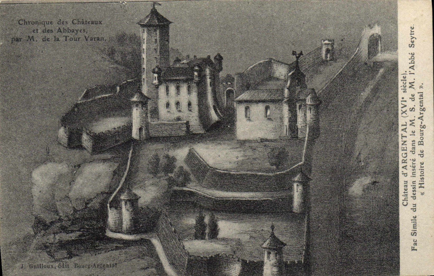 CPA Chateau d'Argental (XVI siecle) Fac simile du dessin insere dans le M S de M l'Abbe Seytre Histo