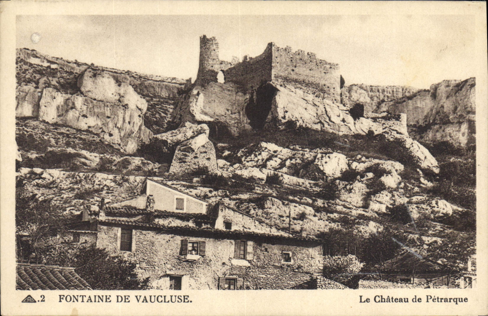 CPA Fontaine de Vaucluse Le chateau de Petrarque 