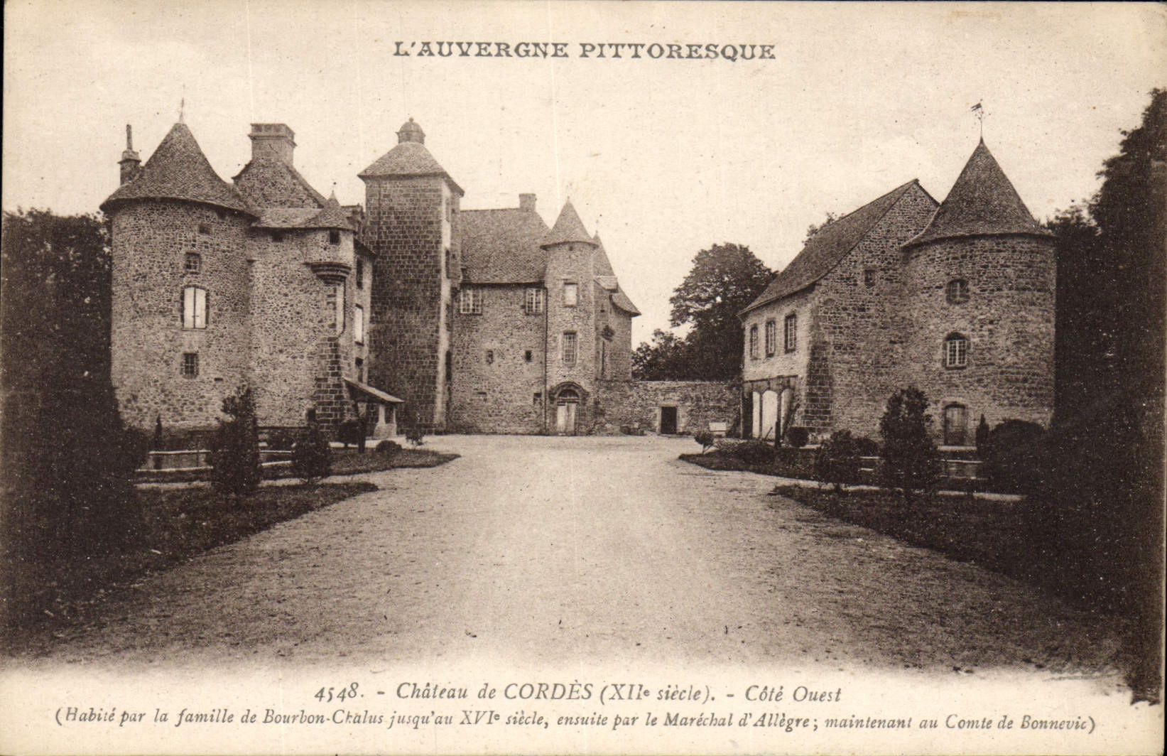 CPA L'Auvergne pittoresque Chateau de Cordes (XII siecle) Cote ouest