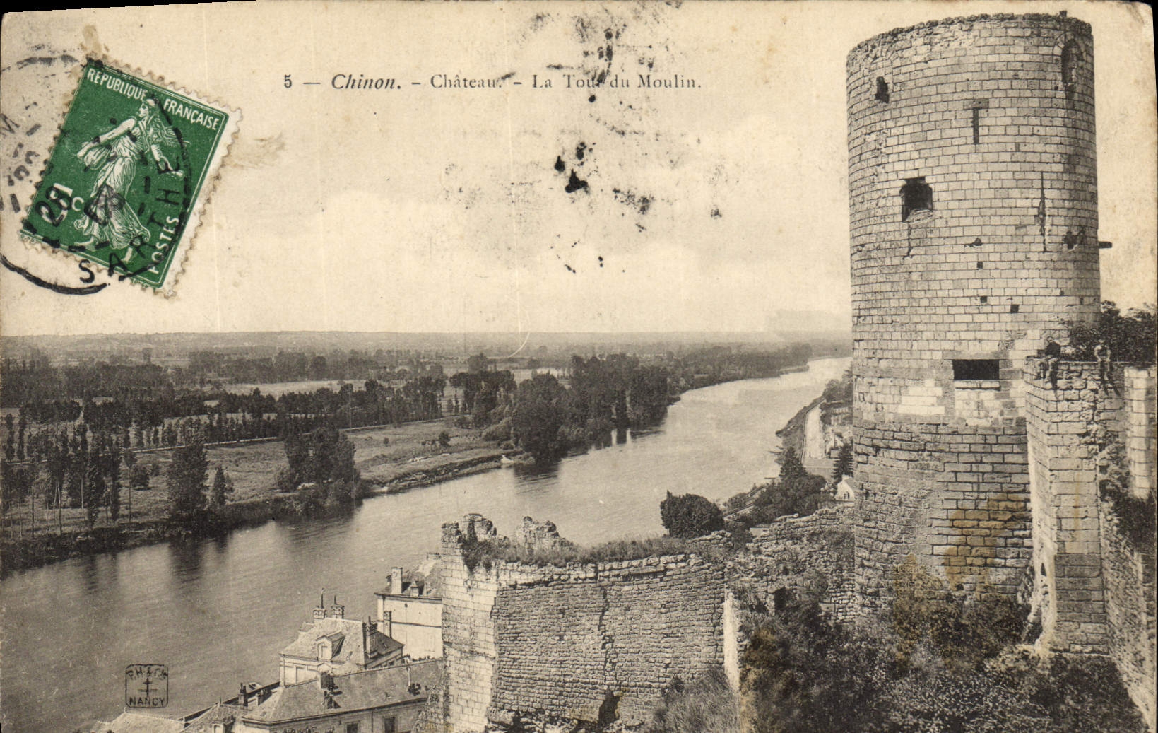 CPA Chinon Chateau La Tour du Moulin 