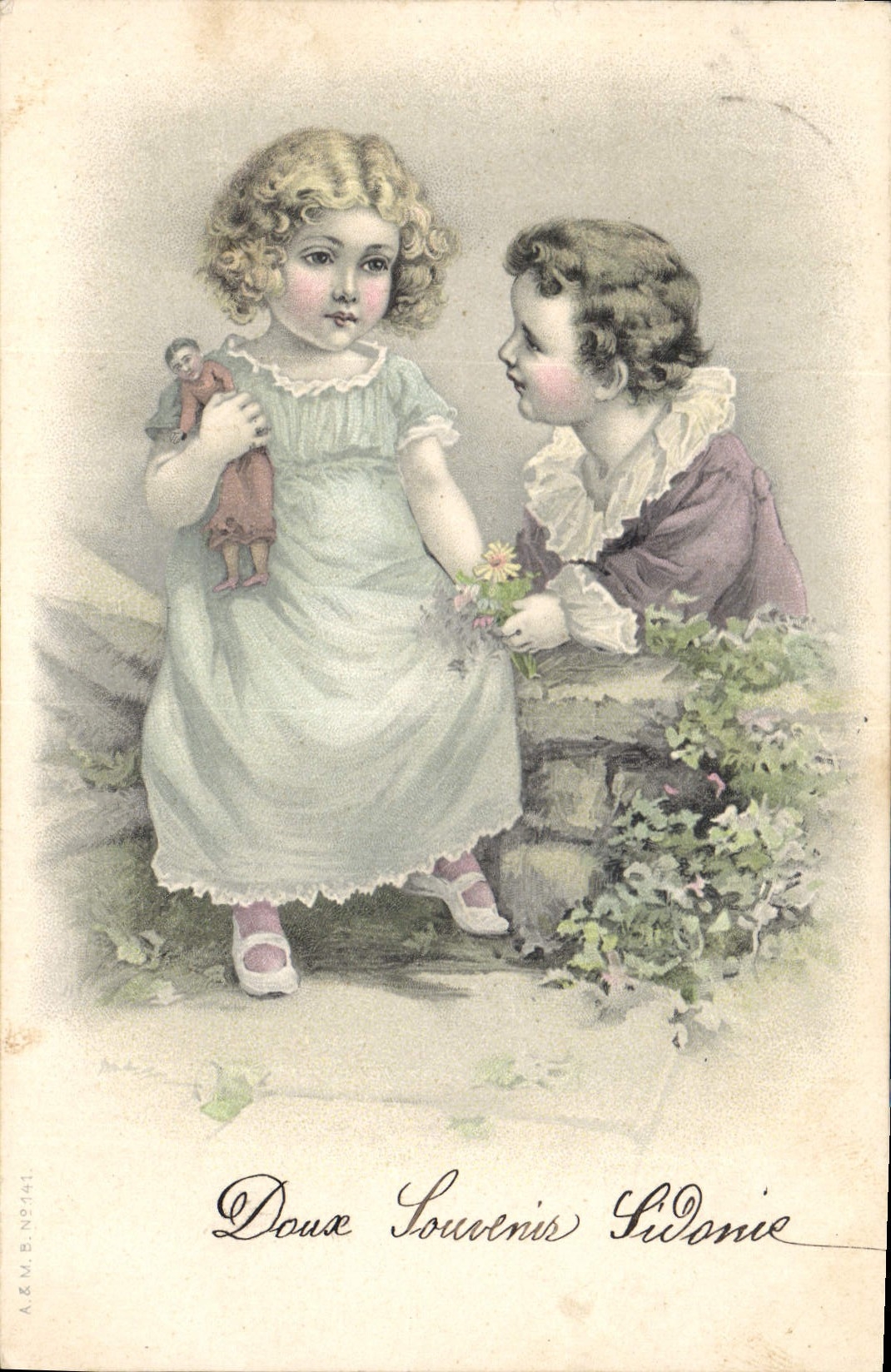 CPA Fantaisie Poupee  Enfants Doux Souvenirs Sidonie 