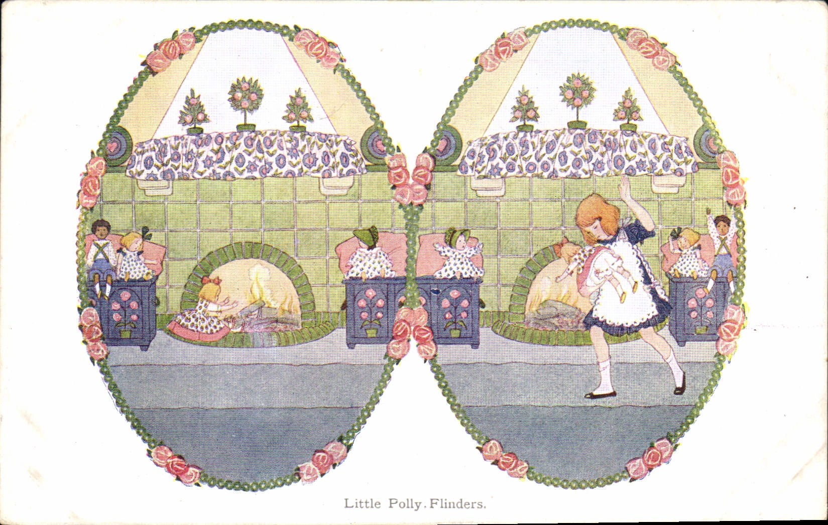 CPA Fantaisie Poupee Enfant Little Polly Flinders