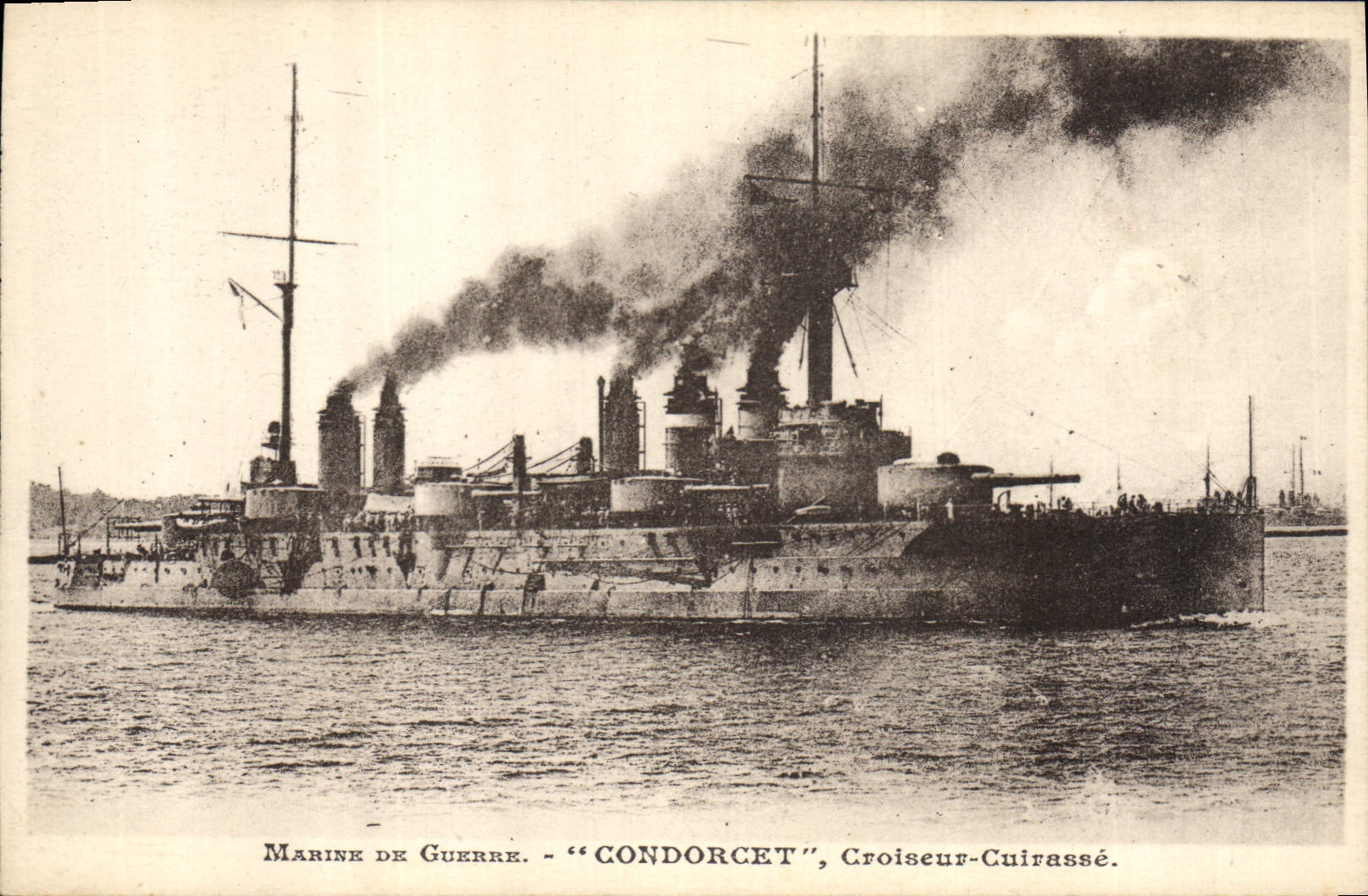 CPA Bateau de Guerre Marine de Guerre Condorcet Croiser Cuirasse 