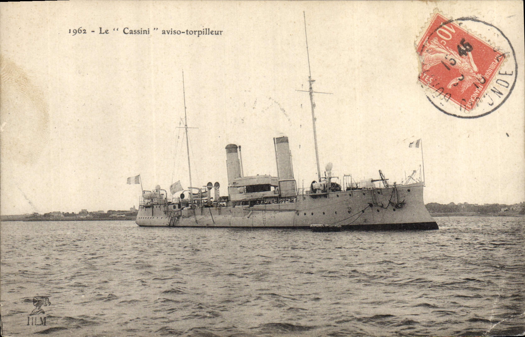 CPA Bateau de Guerre Le Cassini aviso torpilleur 