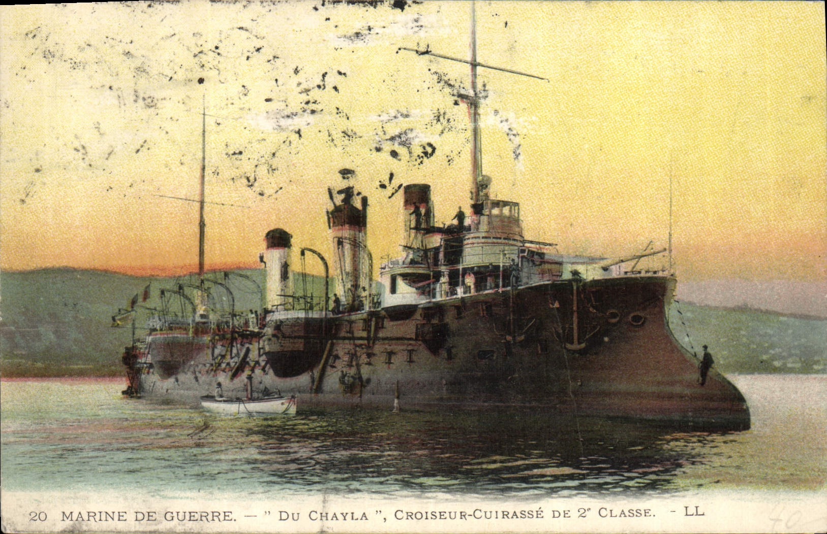 CPA Bateau de Guerre Marine de Guerre Du Chayla croiseur cuirasse de 2 classe 
