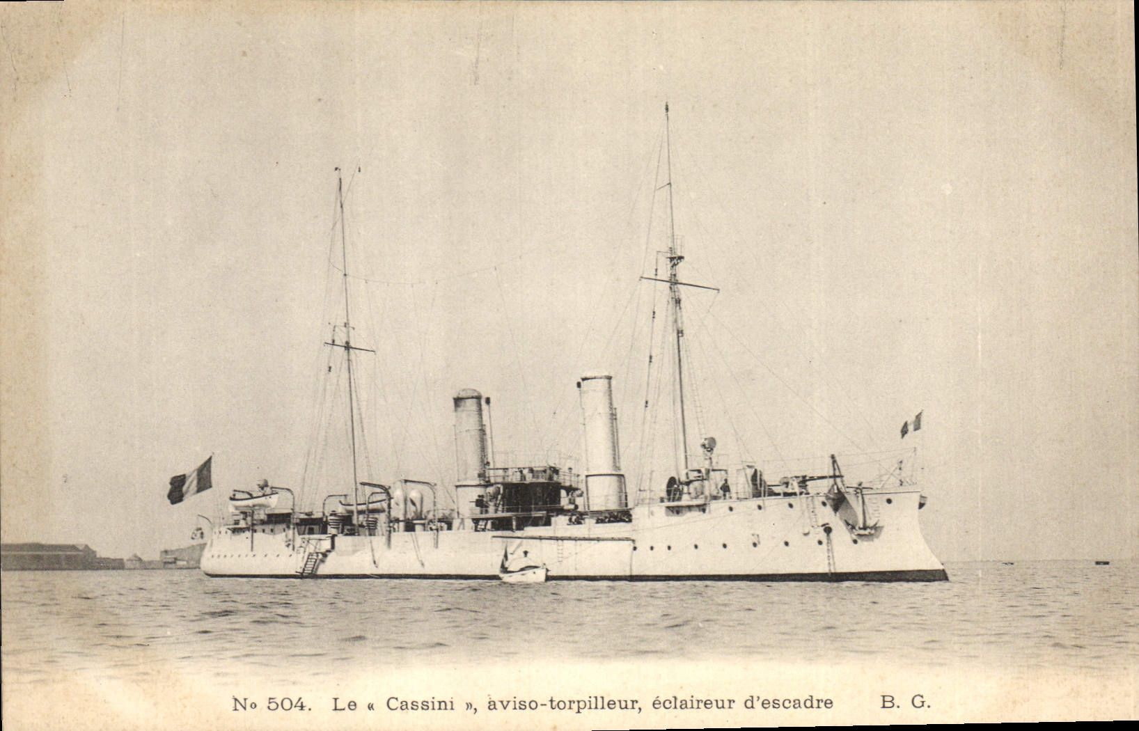 CPA Bateau de Guerre Le Cassini aviso torpilleur eclaireur d'escadre 