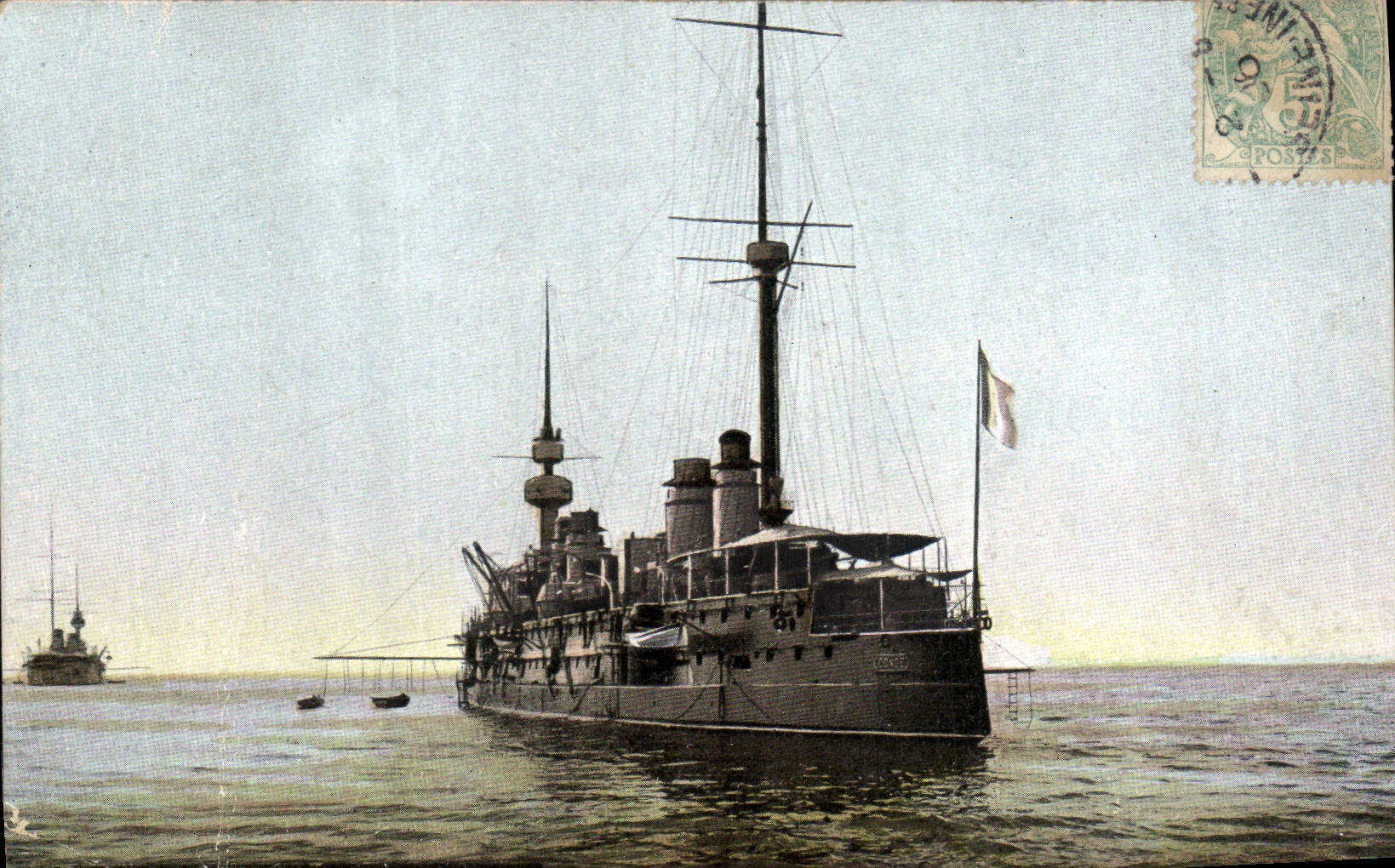 CPA Bateau de Guerre Le Conde Croiseur Cuirasse 