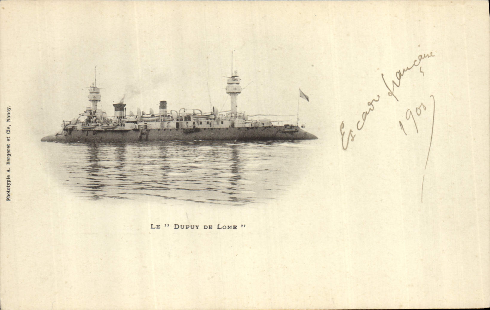 CPA Bateau de Guerre Le Dupuy de Lome 