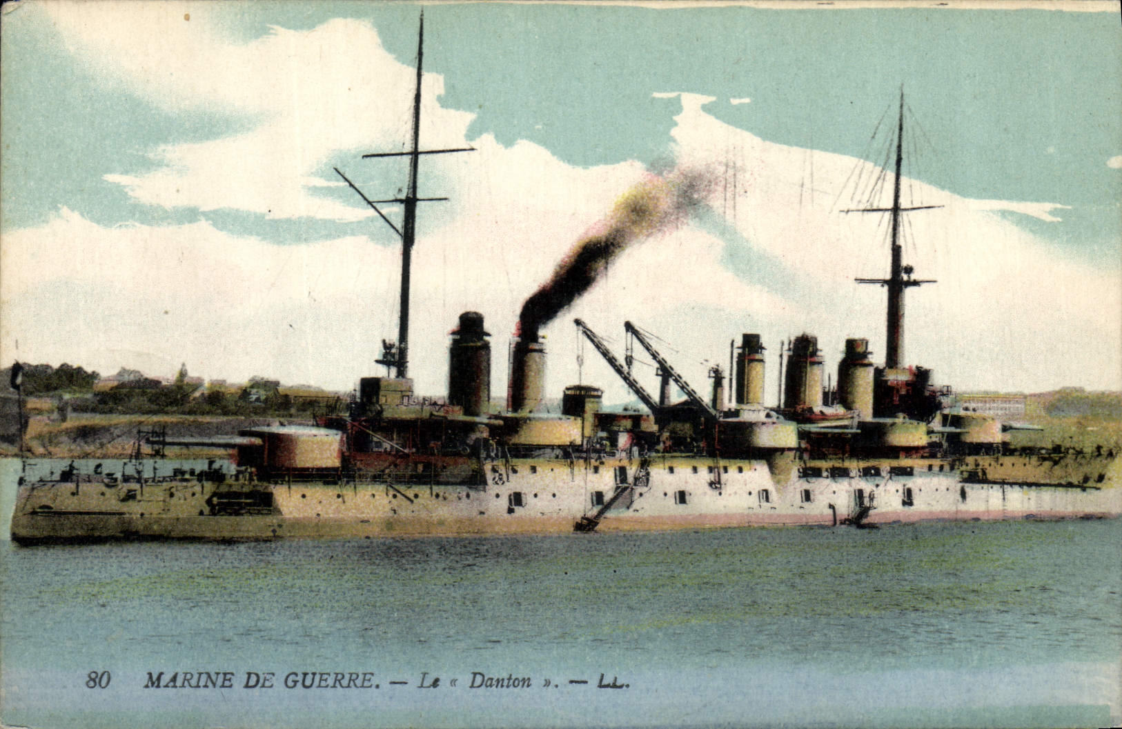 CPA Bateau de Guerre Marine de guerre Le Danton 