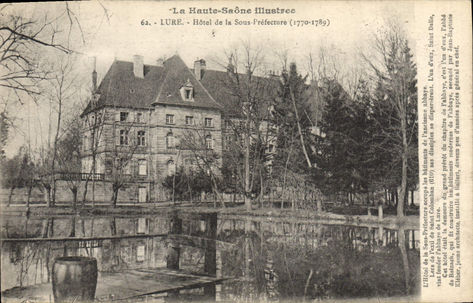 CPA LaHaute Saone illustree Lure Hotel de la Sous Prefecture (1770-1789) 