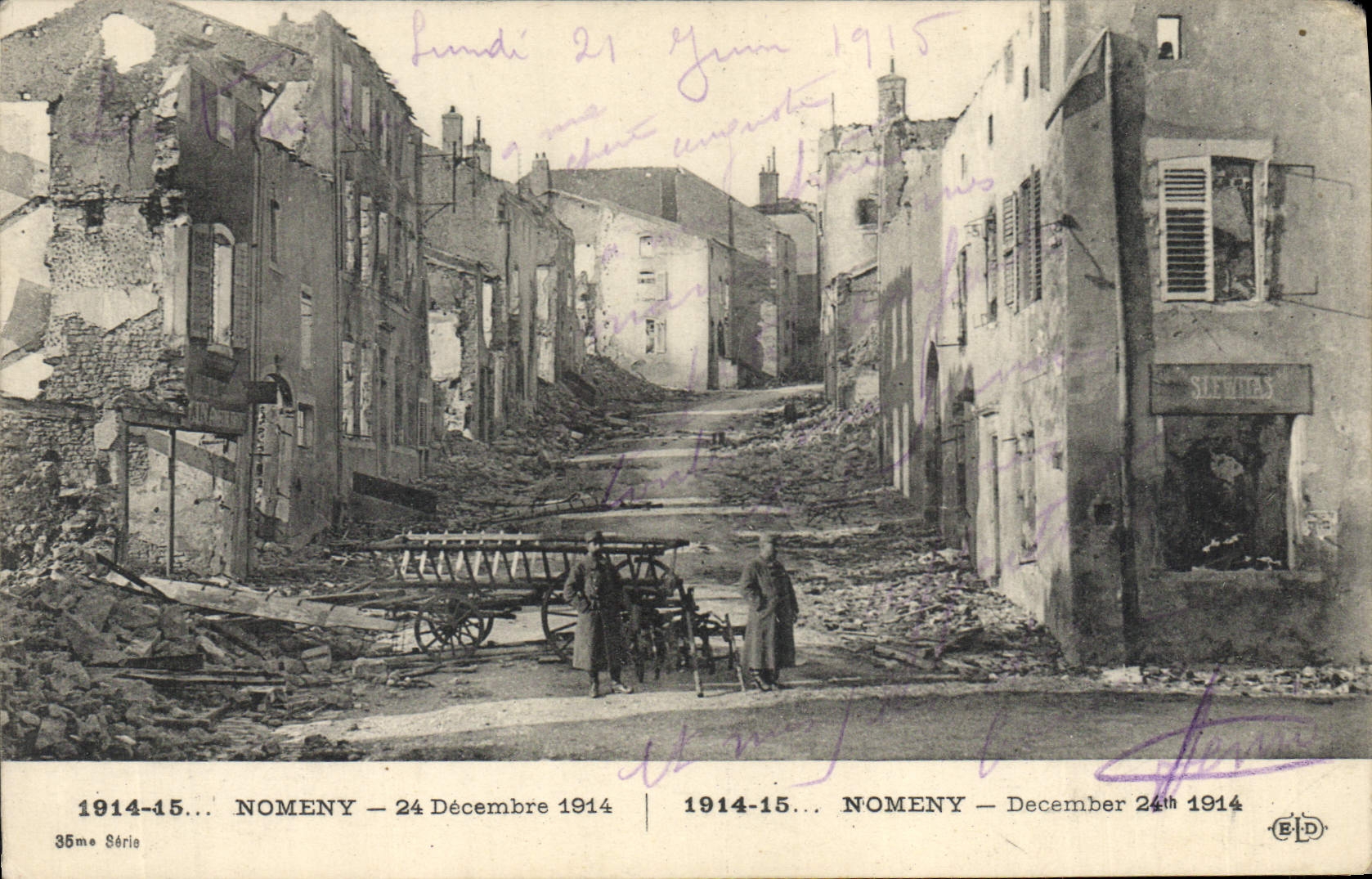 CPA Militaria 1914 15 Nomeny 24 Decembre 1914