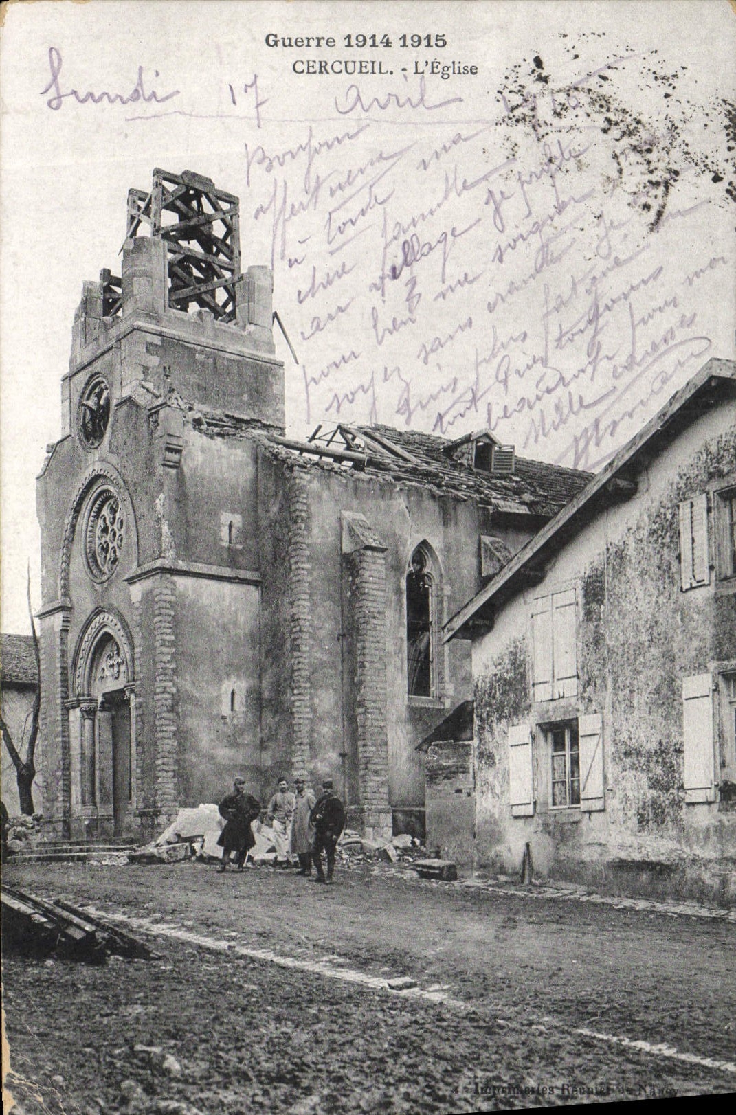 CPA Militaria Guerre 1914 15 Cercueil L'eglise 