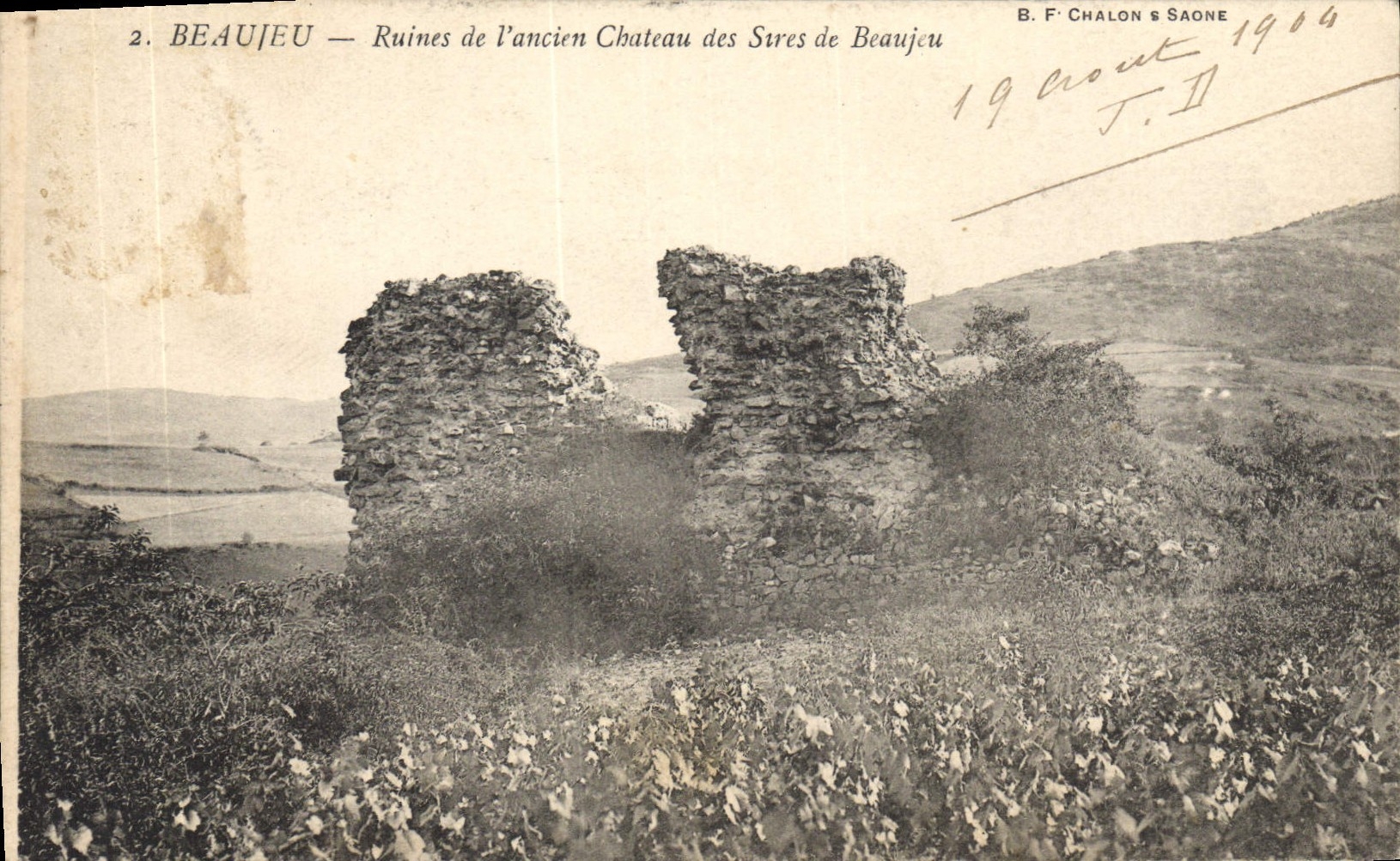 CPA Beaujeu Ruines de l'ancien Chateau des Stres de Beaujeu 