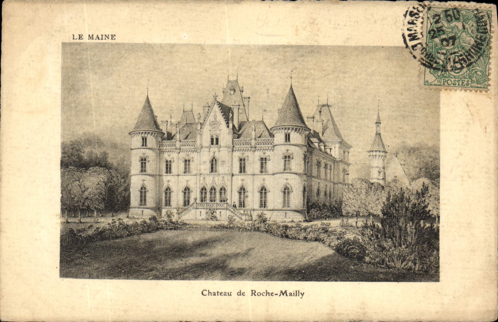 CPA Le Maine Chateau de Roche Mailly 