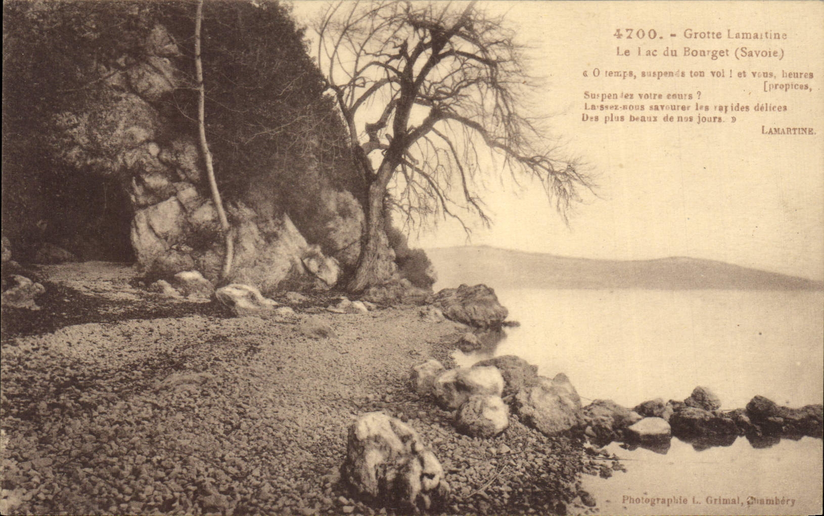 CPA Grotte Lamartine Le Lac du Bourget (Savoie)