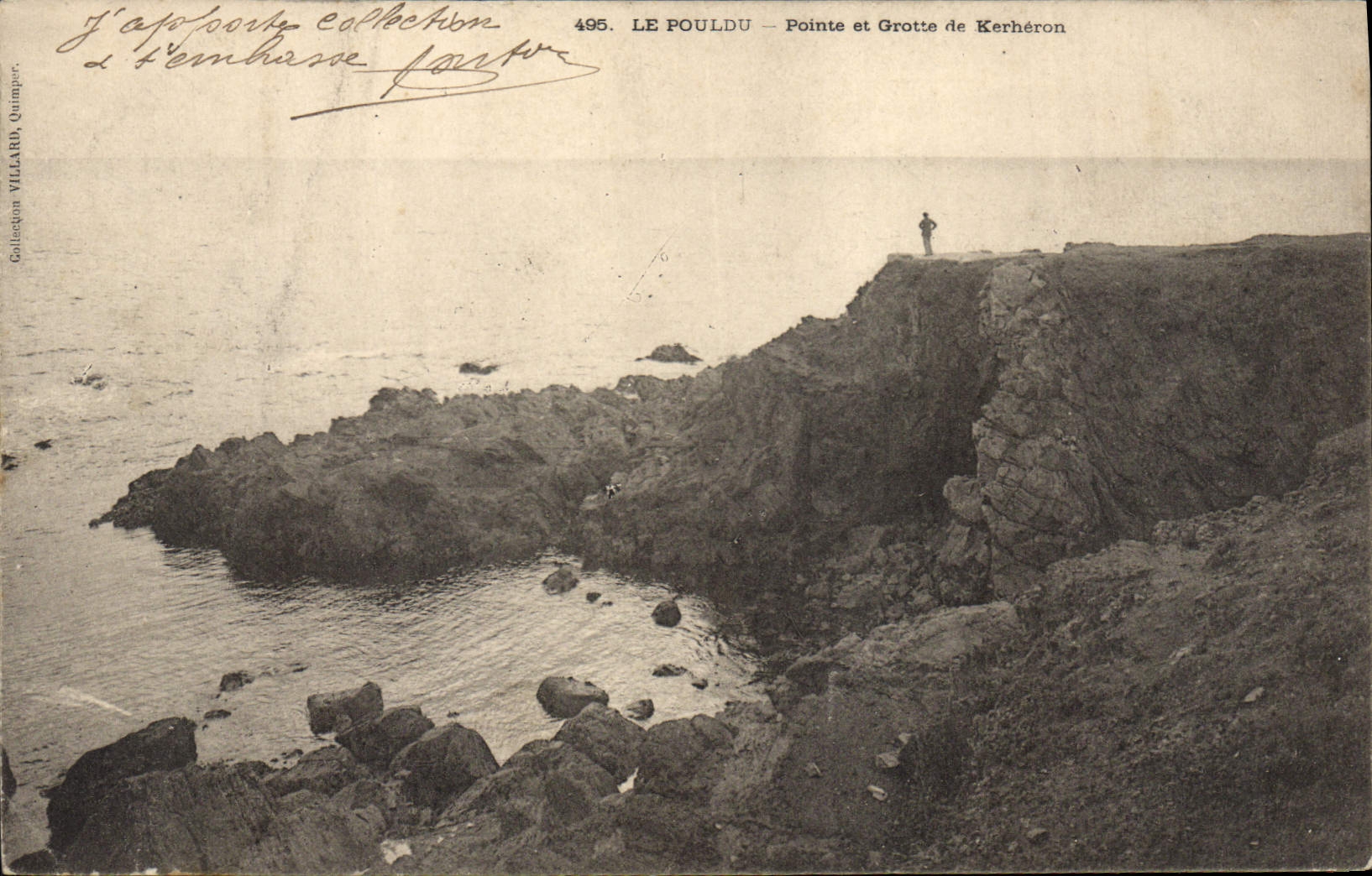 CPA Le pouldu pointe et Grotte de Kerheron