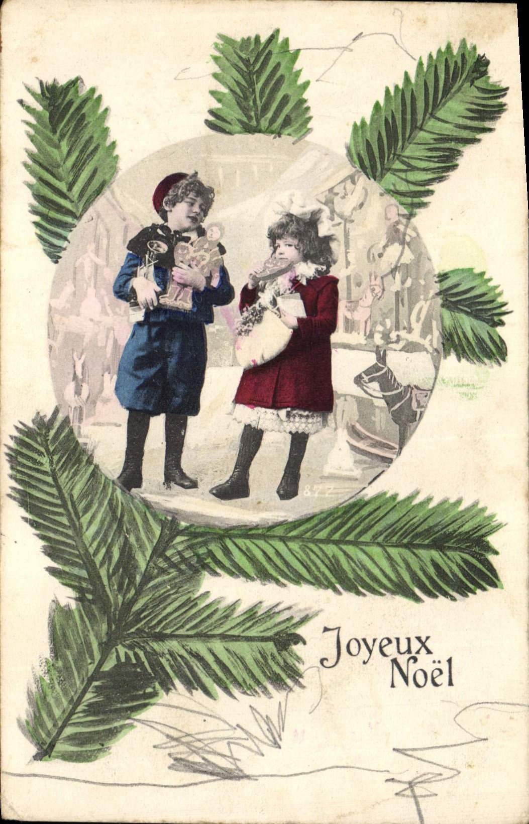 CPA Fantaisie Enfants Poupee  Joyeux Noel 