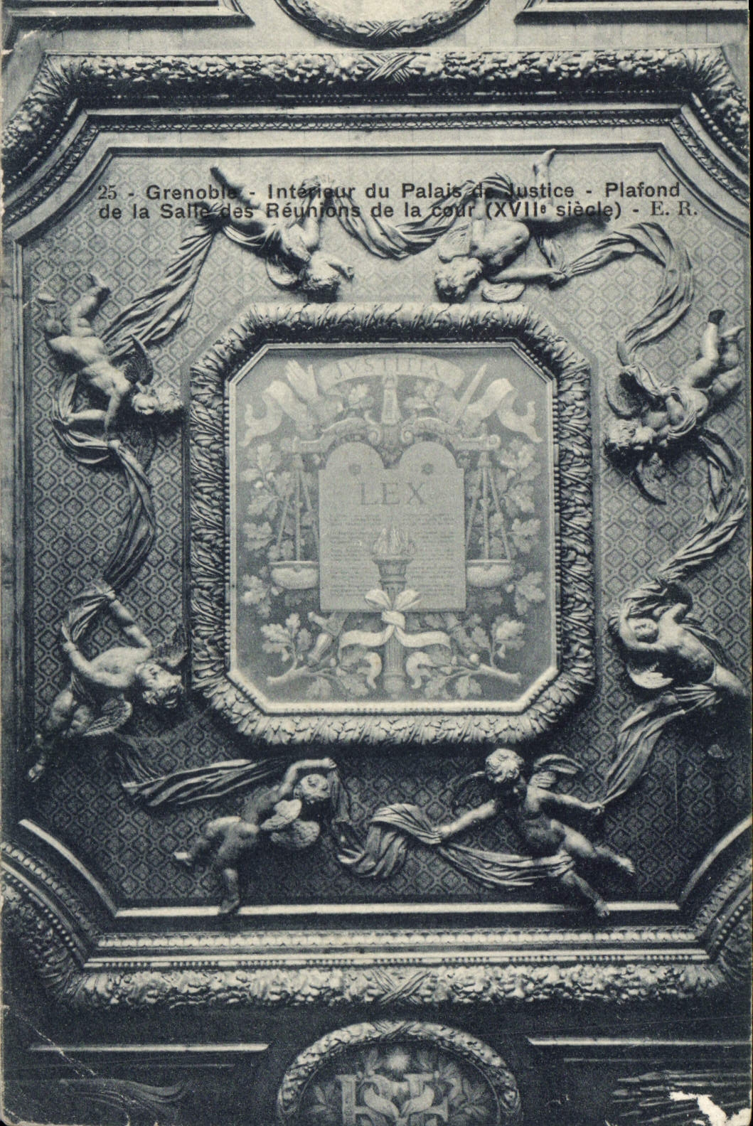 CPA Grenoble Interieur du Palais de Justice Plafond de la Salle des Reunions de la cour (XVII siecle