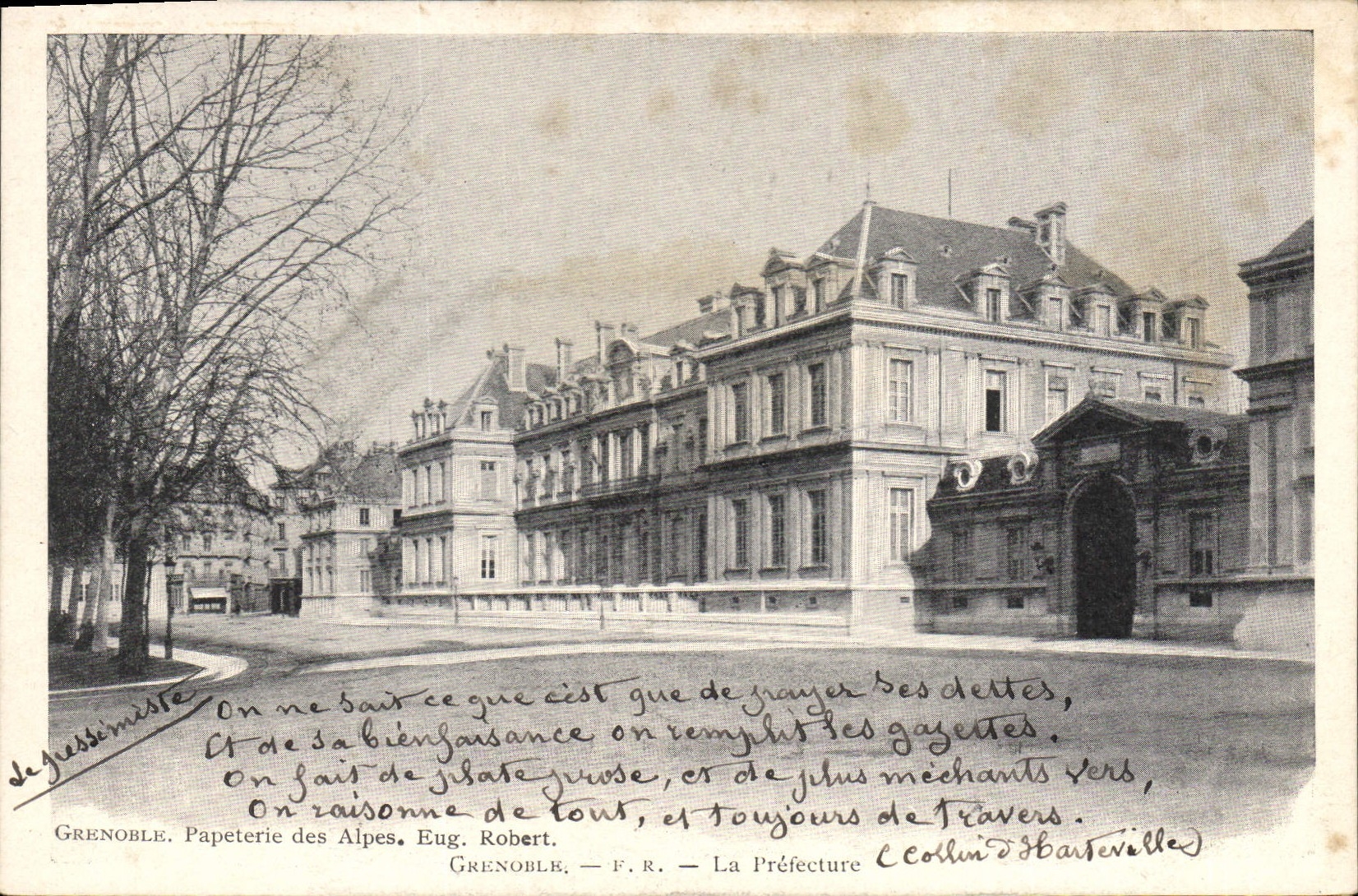 CPA Grenoble Papeterie des Alpes La Prefecture 