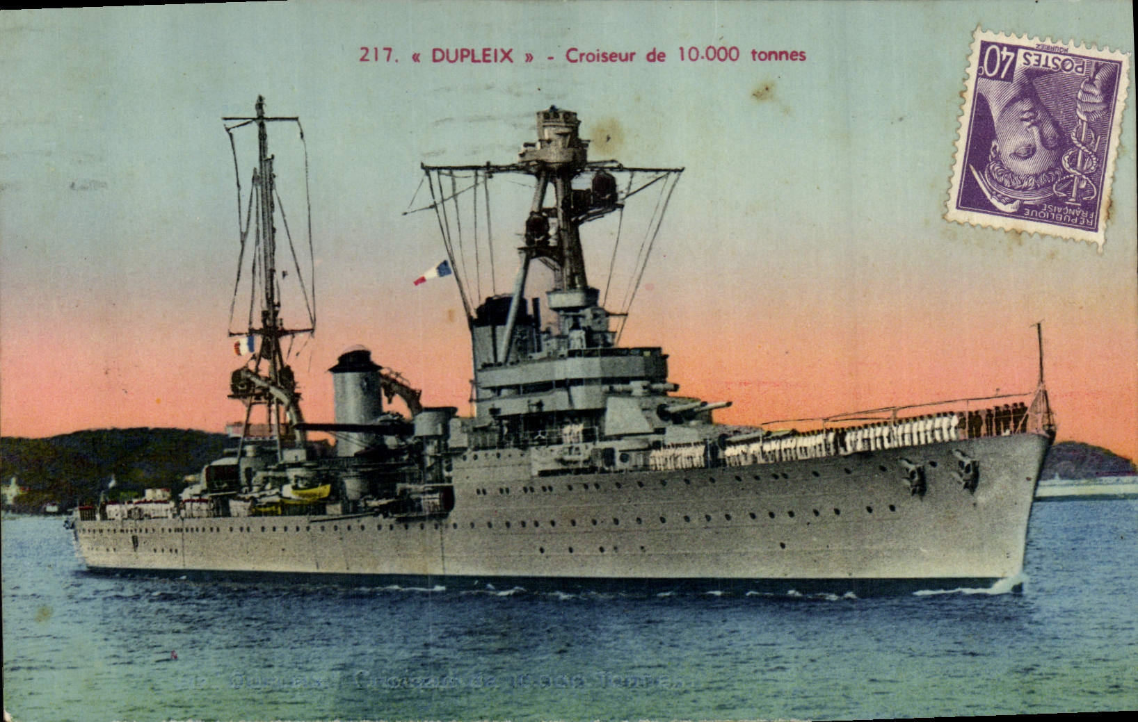 CPA Bateau de guerre Dupleix Croiseur 