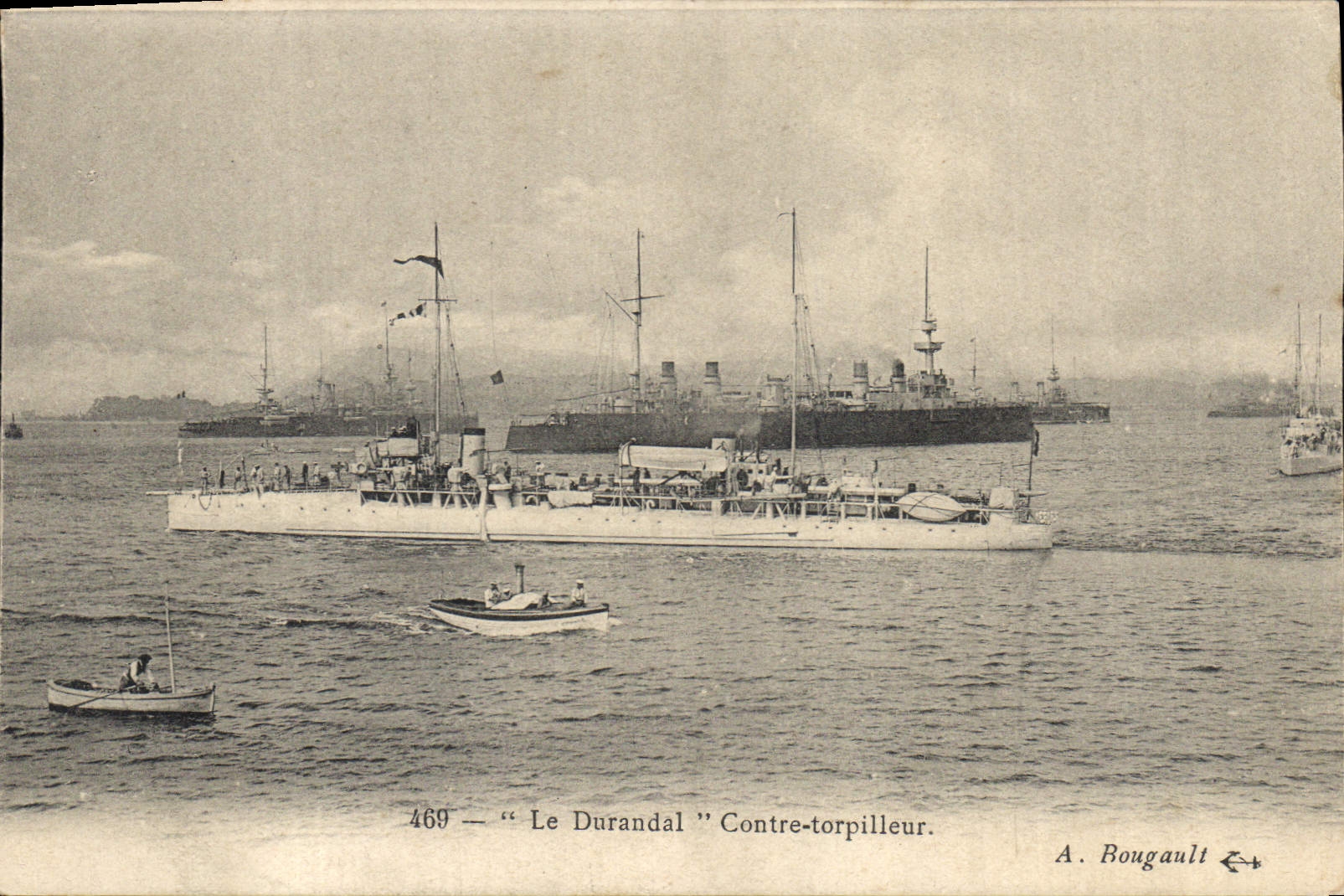 CPA Bateau de guerre Le Durandal Contre torpilleur 