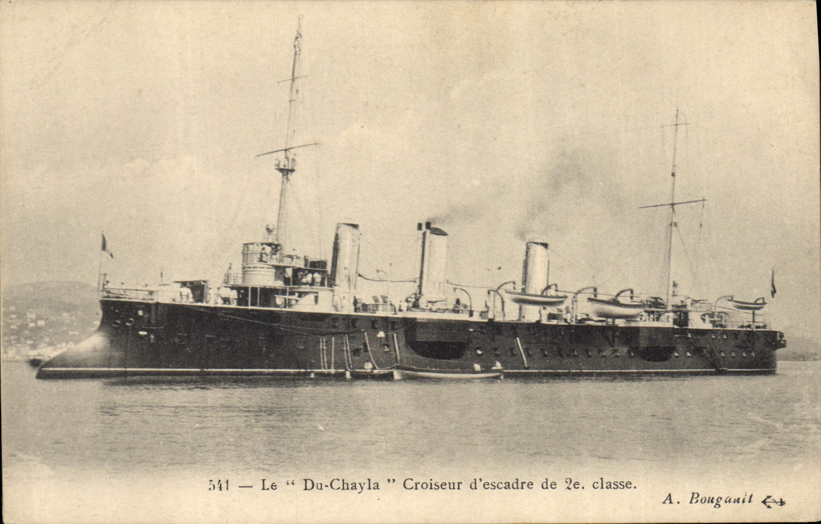 CPA Bateau de guerre Le Du Chayla Croiseur d'escadre de deuxieme classe 