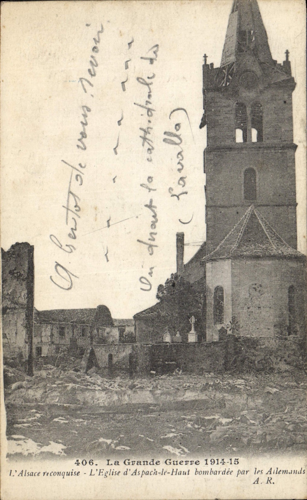 CPA Militaria Creil Maison bombardees par les Allmends 