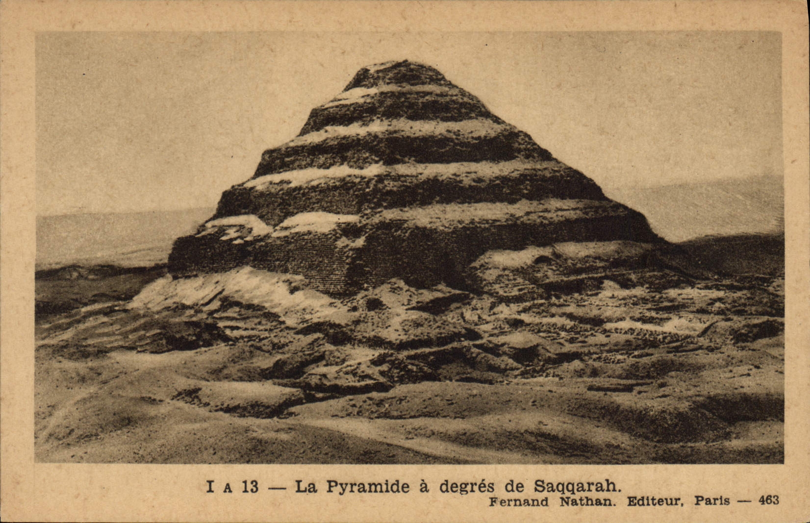 CPA Egypte Egypt la Pyramide a degres de Saqqarah