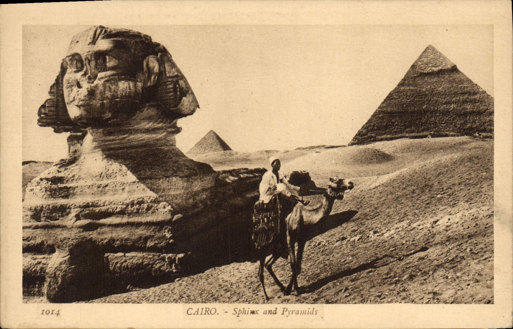 CPA Egypte Egypt Caire Sphinx et les Pyramides