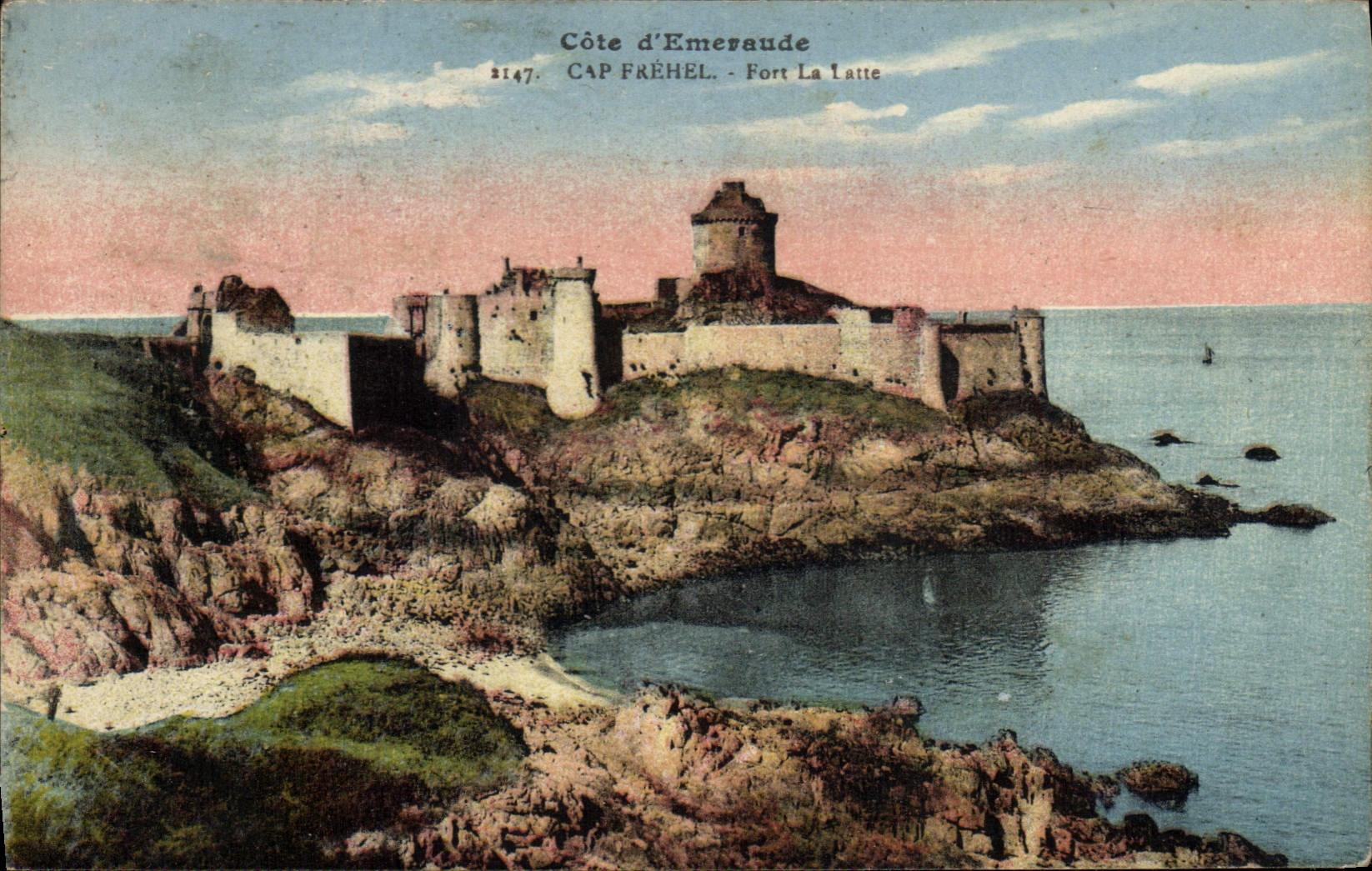 CPA Cote d'Emeraude cap frehel fort la latte
