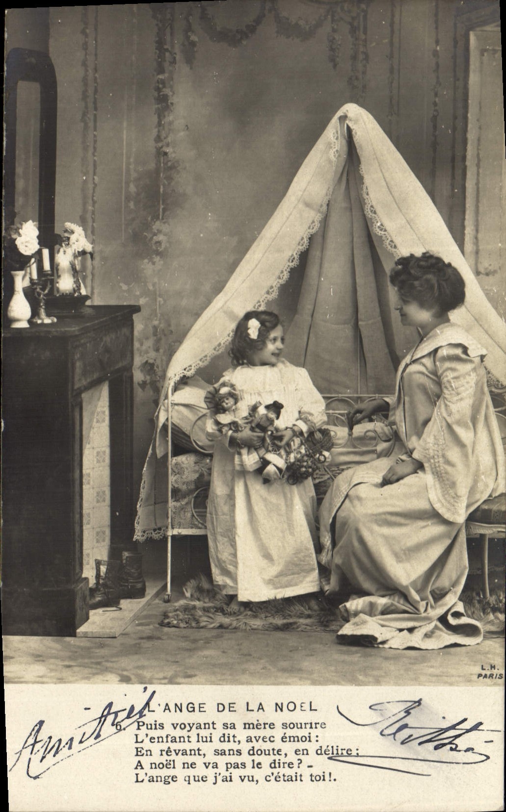 CPA Poupee L'ange de Noel 