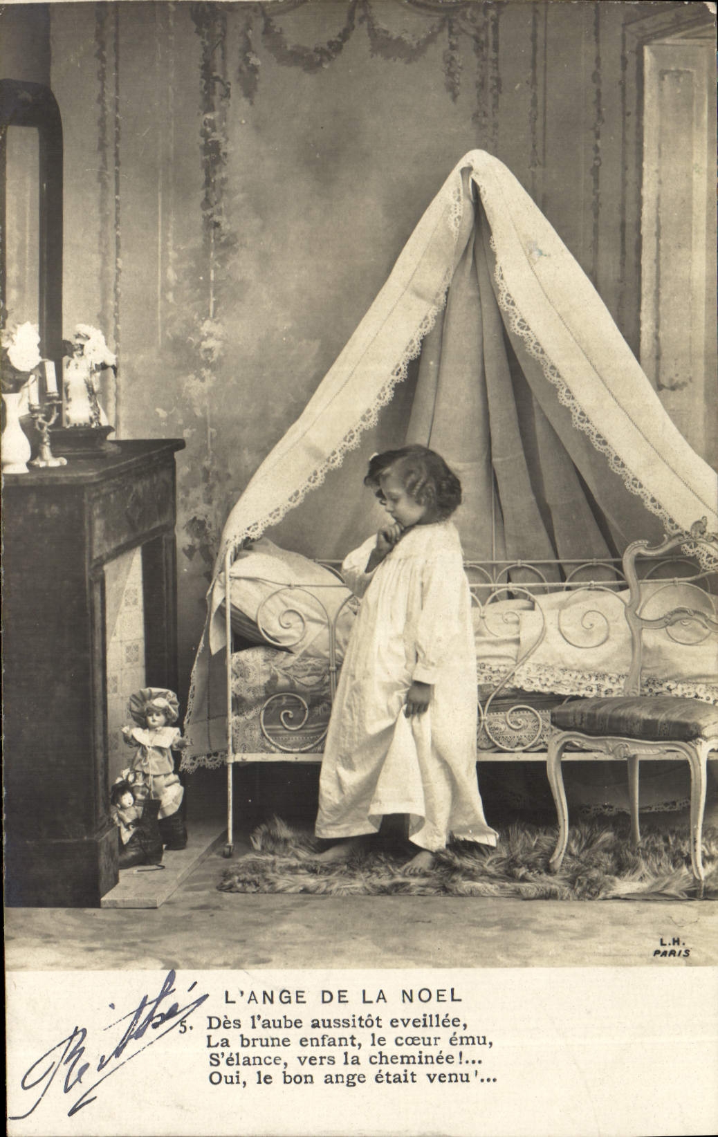 CPA Poupee L'ange de Noel 