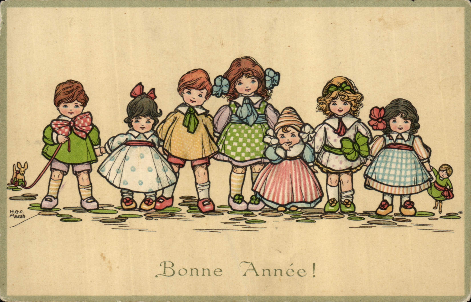 CPA Poupee Bonne Annee 