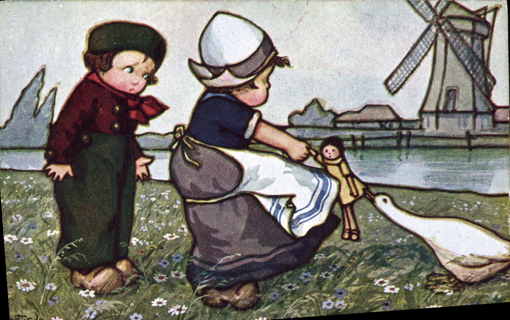 CPA Poupee Enfants Folklore