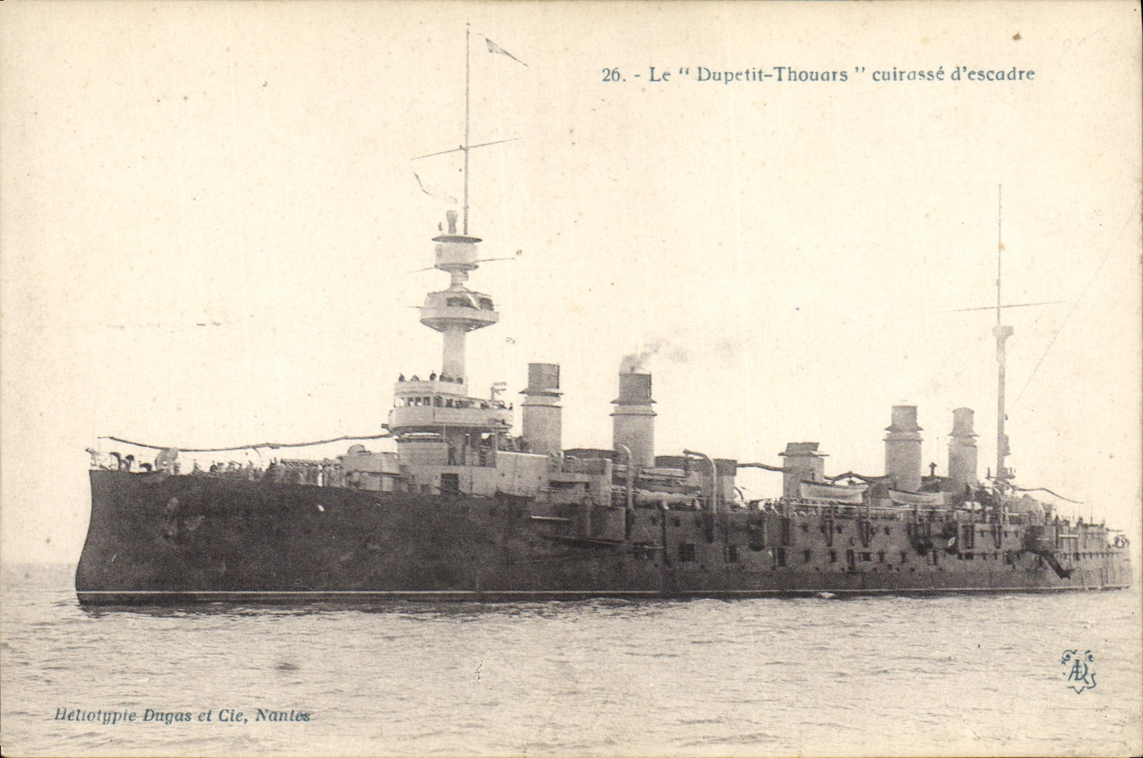 CPA Bateau de guerre Le Dupetit Thouars Cuirasse d'escadre