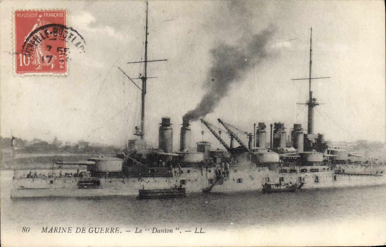 CPA Bateau de guerre Le Danton